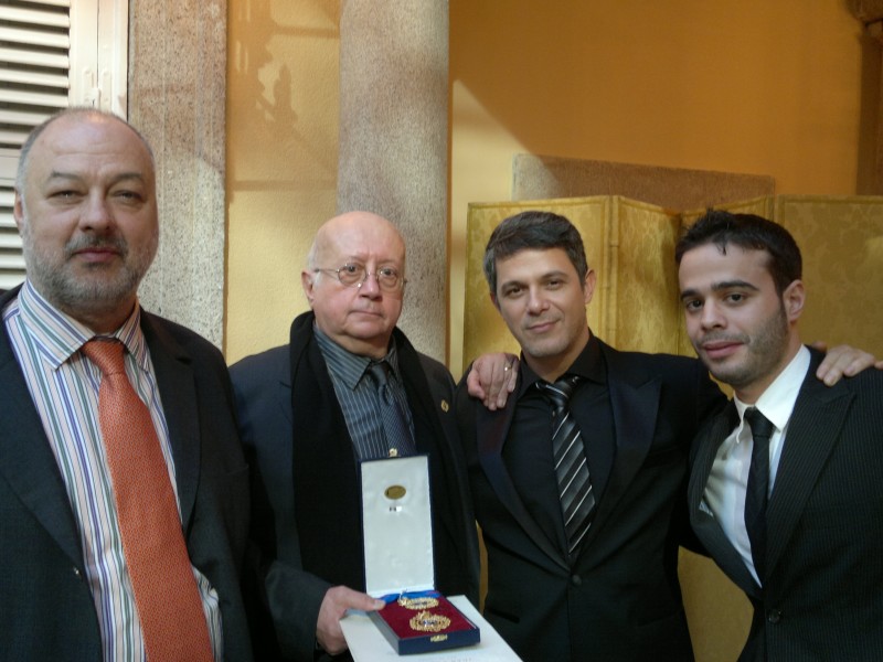 Acto Medalla de Oro a las Bellas Artes para el Club de Música del San Juan con Alejandro Sanz